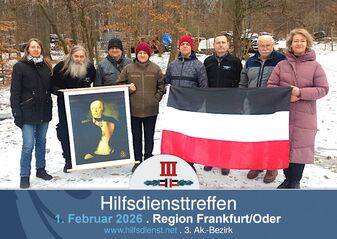 Hilfsdiensttreffen bei wirklich klirrend kaltem Wetter.