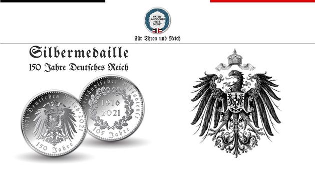 Gedenkmedaille zum 150. Jubiläum des Deutschen Reiches.