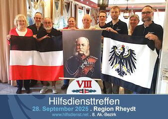 Hilfsdiensttreffen in kleinerem Kreis.