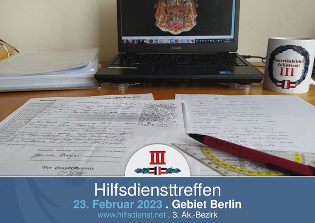 Arbeitstreffen des III. Ak.-Bezirks in Berlin mit Meldung zum vaterländischen Hilfsdienst.