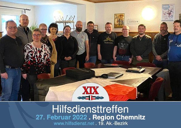 Sächsische Gemütlichkeit beim Hilfsdiensttreffen im Gebiet Chemnitz.