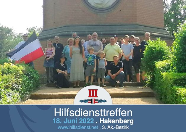 Hilfsdiensttreffen an der Siegessäule Hakenberg im III. Ak.-Bezirk.